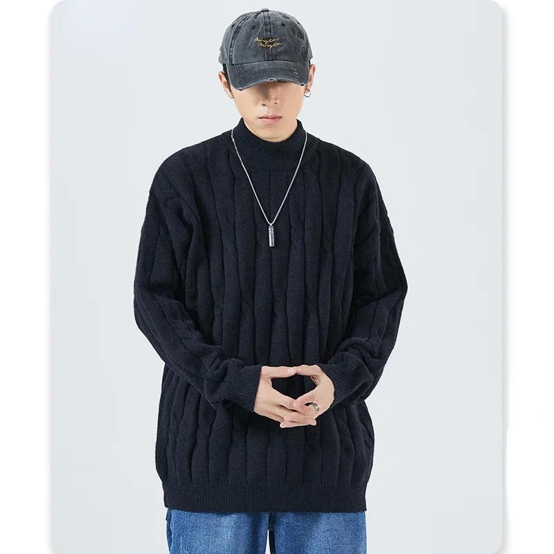 

Мужской трикотажный джемпер в стиле хип-хоп