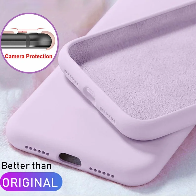 

Liquid Silicone Luxury Case For iPhone 11 Pro XS Max XR X Original Soft Protection 12 Mini 7 8 Plus SE 2020 Phone Cover