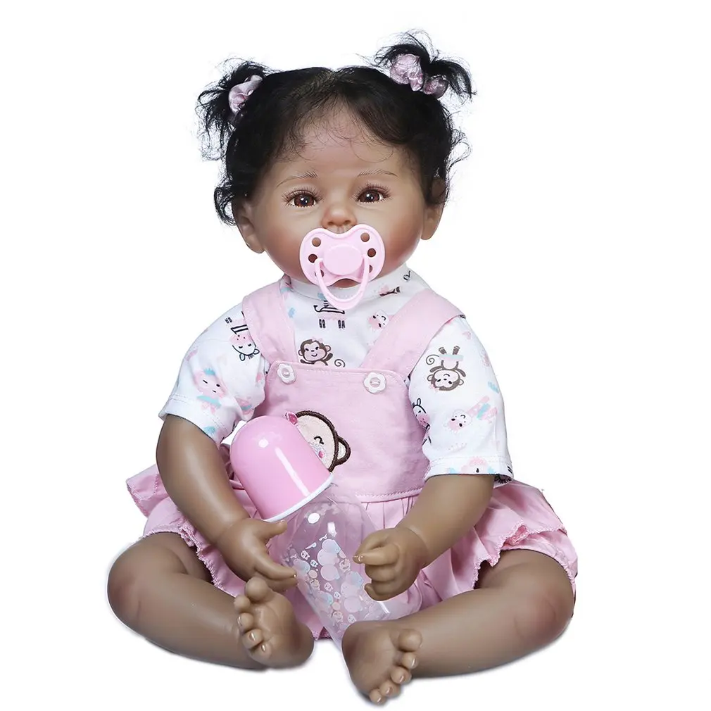 

50/53/55cm Cloth/Rubber Body Doll Toddler Girl Blonde Soft Reborn Baby Doll Realistic Appearance Doll Christmas Gift For Kids