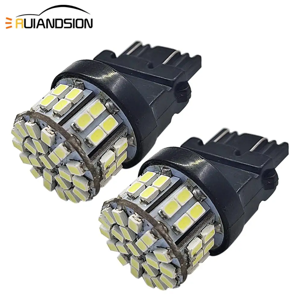 2 шт. автомобильные светодиодсветодиодный лампы T25 3157 3457 3057 1206 3528 50SMD 12