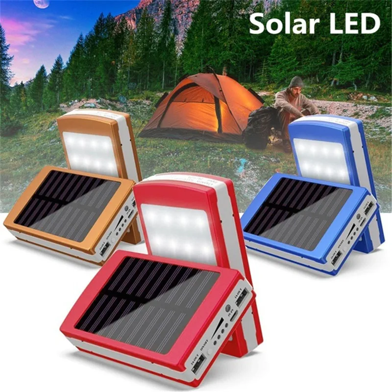 50000mah solar power bank with usb mobile phone external battery travel outdoor emergency fast charger for iphone xiaomi samsung free global shipping