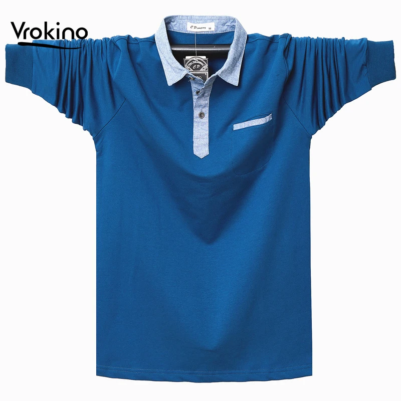 

2021 new style, men's polo shirt, casual, cotton, autumn, long sleeve, lapel large size polo shirt 5XL 6XL Brand men's clothing