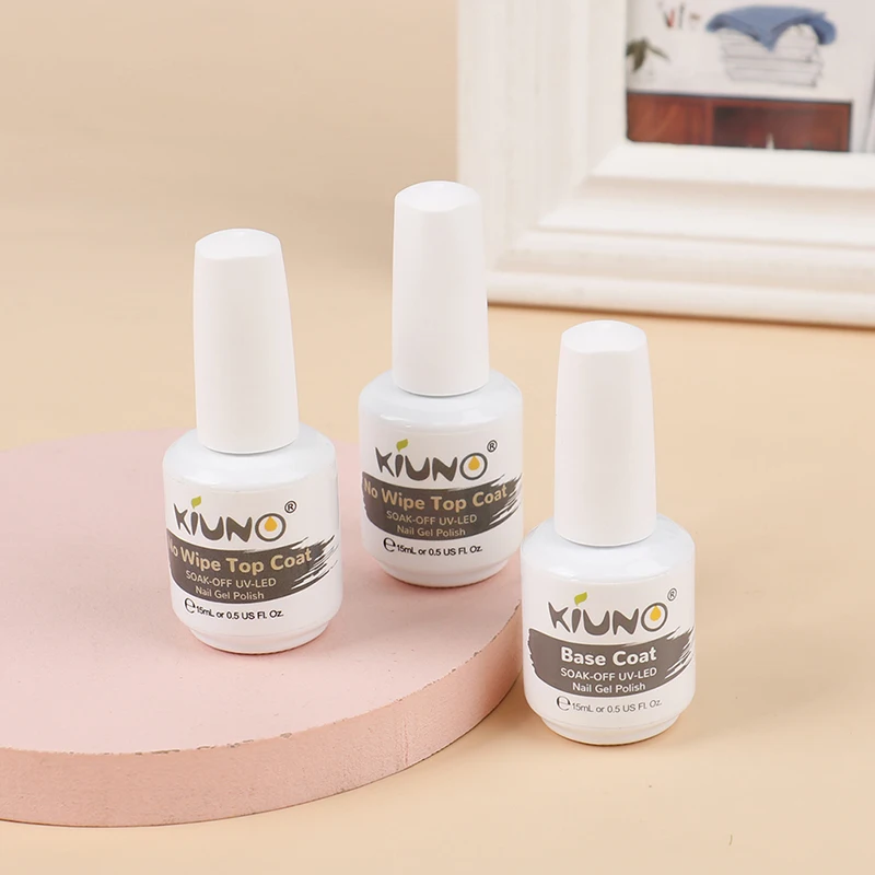15ML Base and Top Coat Gel Nail Polish for for Home Manicure or Nail Salon