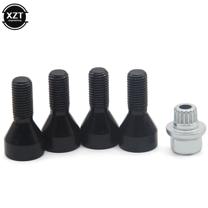 

M12x1.5 Wheel Lock Set Black Lug Bolts For BMW 128i 135i 318i 323i325i328i330i335i525i528i530i535i540i545i 550i 650i735i740i