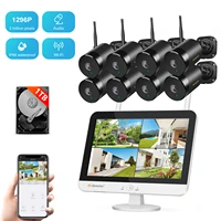 8ch 5mp hd wifi security ip camera nvr wireless surveillance system kit home audio record outdoor waterproof cctv cameras kit