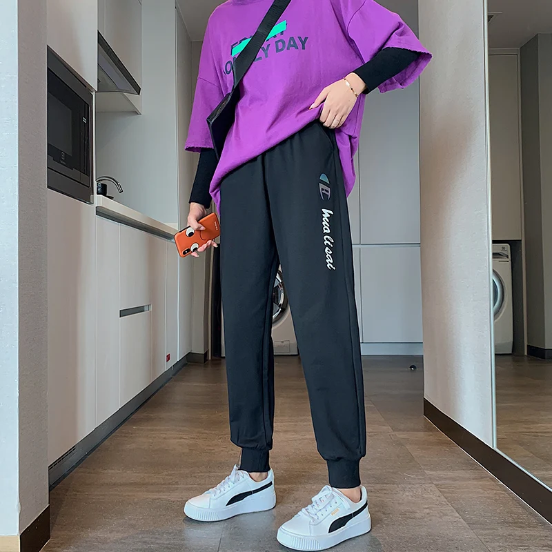 

Spring and Autumn Fashion Sweatpants Women Harajuku Casual Harem Ankle-Tied Wild Korean Style Streetwear Ankle Length Trousers
