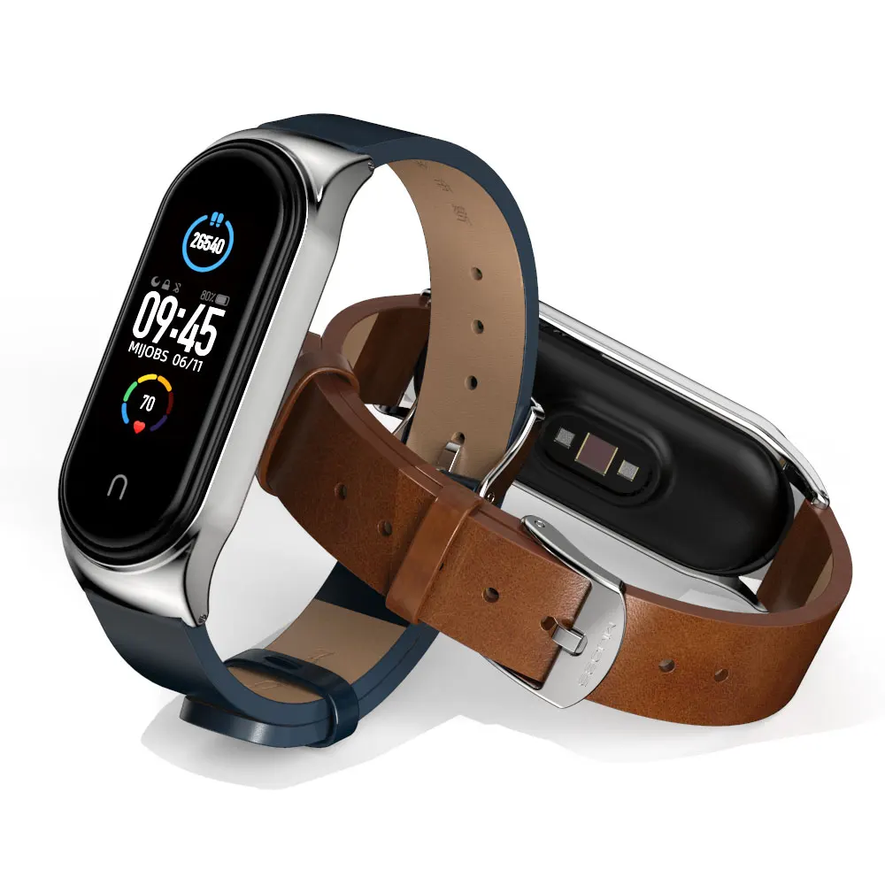 Ремешок для Mi Band 5 4 3 браслет из микрофибры искусственной кожи Xiaomi Смарт-часы Xiomi