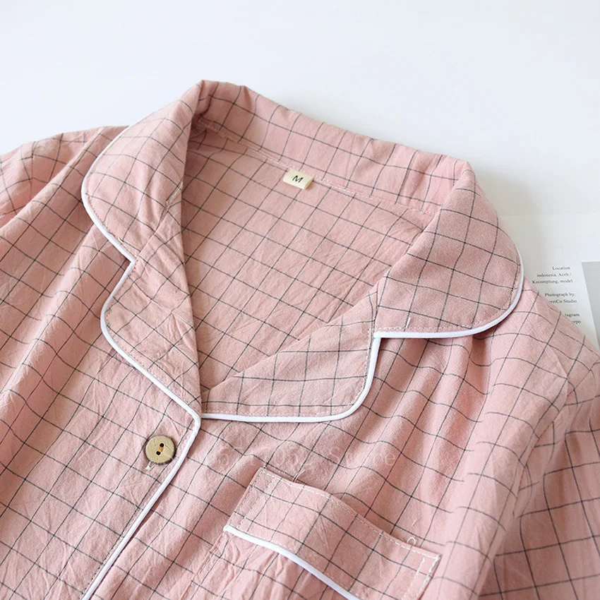 Лето 2020 женские пижамы в японском и корейском стиле Женская Хлопковая пижама с