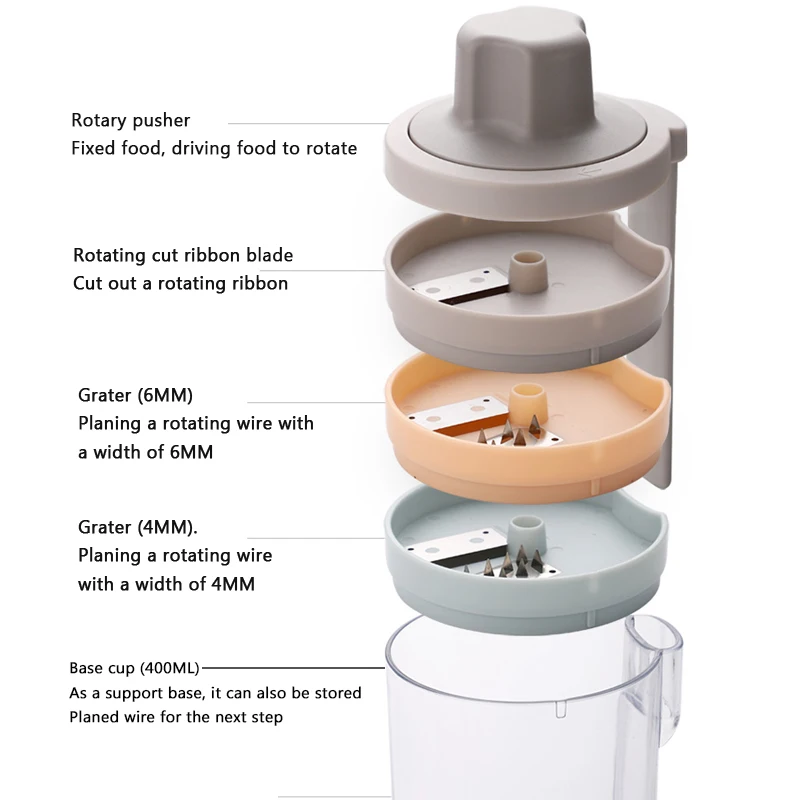 3 в 1 нож для резки овощей вращающийся слайсер Кухня аксессуары измельчитель