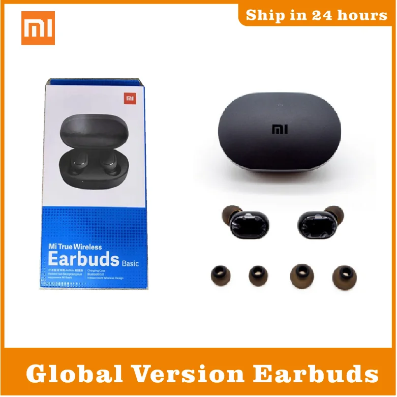 Global Version Xiaomi Redmi Airdots TWS, Bluetooth 5,0, беспроводные наушники, гарнитура, наушники, голосовое управление, шумоподавление, управление краном - Цвет: Global Version