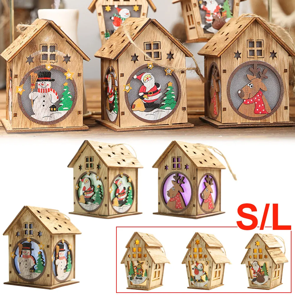 

Fairy Wood House Light String Garland Wedding Party Christmas Decoration Navidad Kerst Noel New year's decor 2022 Home Lamps