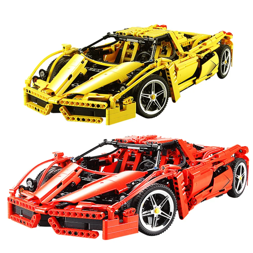 

3382 Racing Car Enzo 1:10 Building Blocks Bela 9186 8653 Racer Model Brick Toys Children