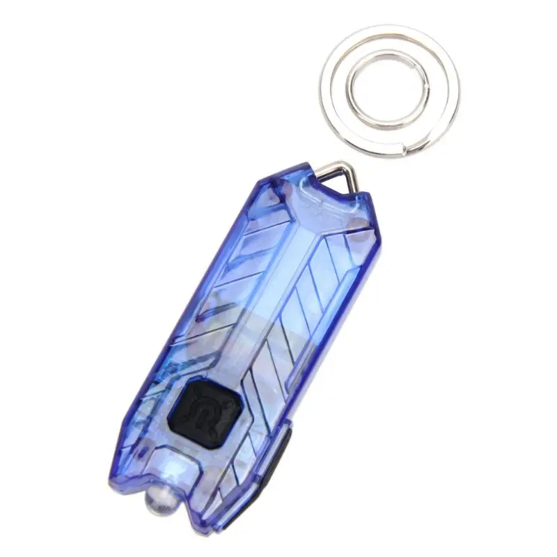 

Mini LED Keychain Flashlight Electric Torch Portable USB Charging Rechargeable 45LM 2 Modes Tube Camping Night Reading