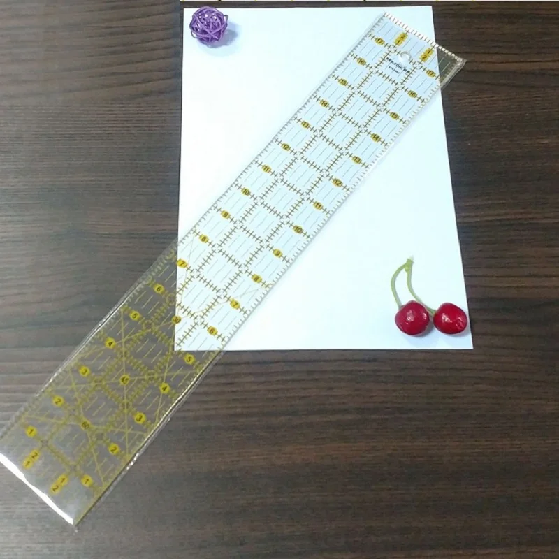 Прозрачная акриловая линейка для стеганых покрытий 18 "* 3" сетка лоскутного