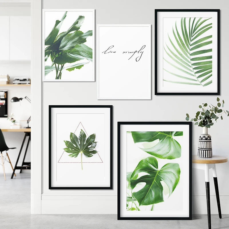

Plants Leaves Wall Art Canvas Painting Green Style Plant Nordic Posters and Prints Decorative Picture Modern Home Decoration
