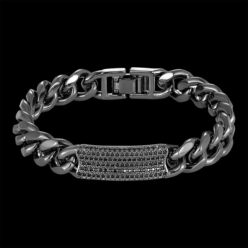 Модный классический браслет известного бренда медный циркониевый блестящий