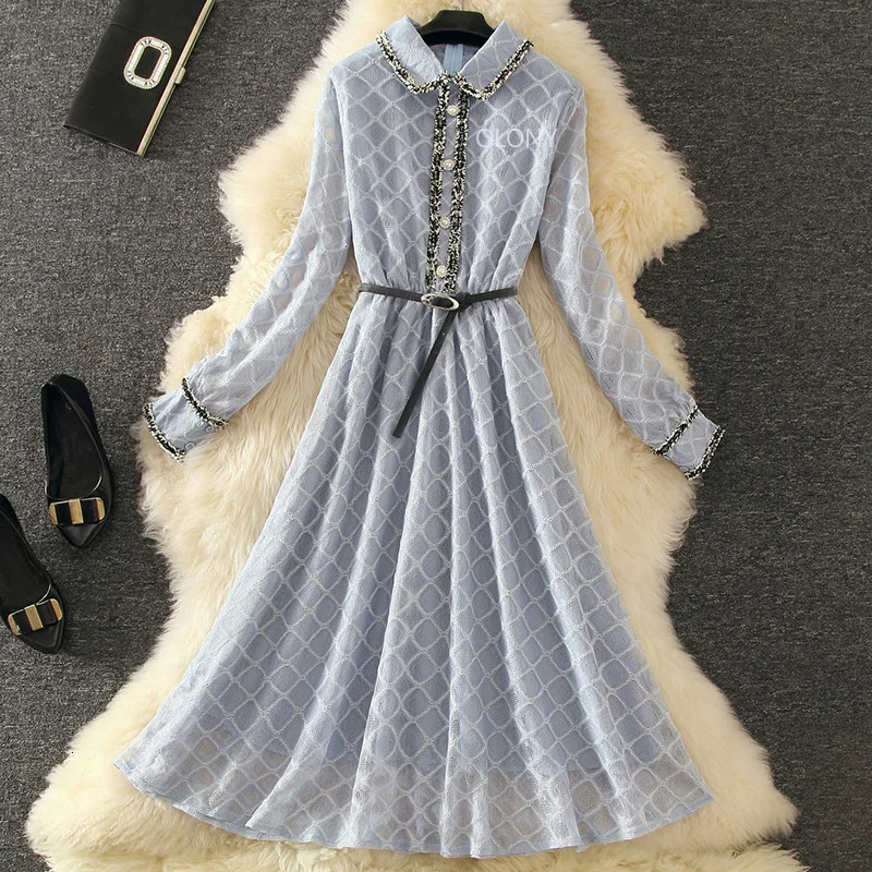 2019 осенняя одежда костюм-платье французская горная основа превосходное