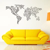 geometric map wall stickers creative diy home landscaping decorative stickers pvc stickers mural wall decor home decoration