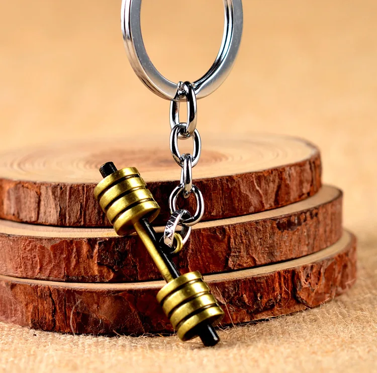 

Бесплатная доставка DHL 100 шт./лот Новейшие мини-брелоки из цинкового сплава с штангой Брелоки-гантели для фитнеса Ювелирные изделия Подарки