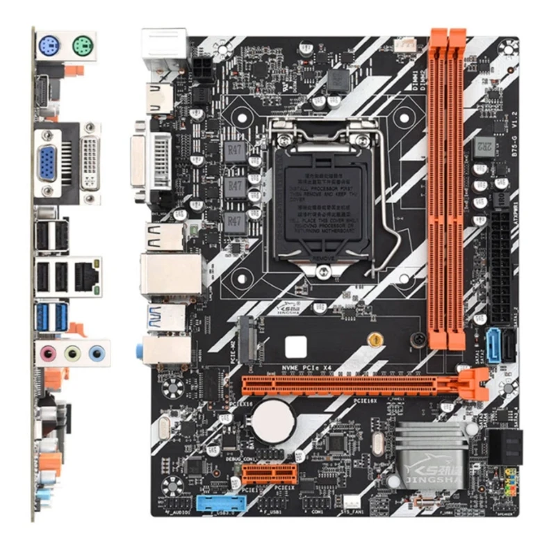 Материнская плата LX0B B75-G DDR3 x 2 PCI-E X16 SATA III с поддержкой LGA 1155 GPU BTC материнская VGA