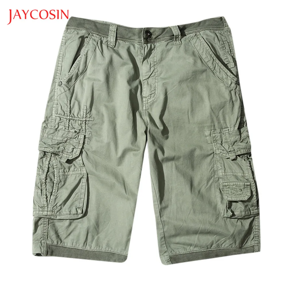 Длинные шорты карго Jaycosin летние повседневные хлопковые эластичные Капри с