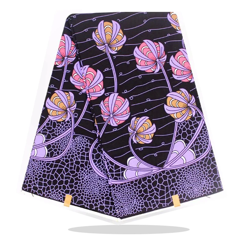 

African Wax Nigerian Wax Dye Printed Cotton Fabric Sewing Matrerial For Party Dress By The Yards 100%Soft High Quality RV07-96