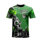 Футболка мужская с круглым вырезом, модная воздухопроницаемая рубашка с коротким рукавом, с 3D-принтом, весна-лето