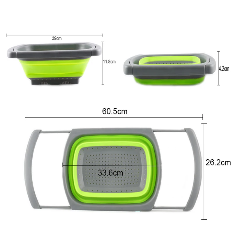 Может быть сложен Taomee устройство кухонный дуршлаг для фруктов и овощей слив