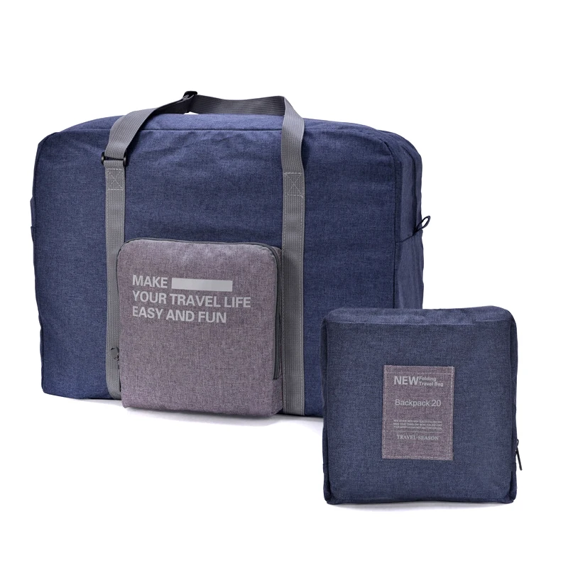 

Foldable Travel Bag Luggage Handbag Waterproof Large Capacity Zipper for Clothes WHShopping