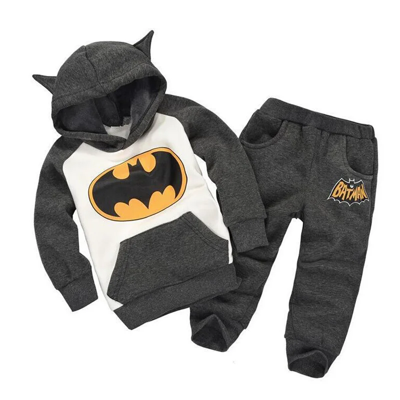 Комплект одежды с Бэтменом для маленьких мальчиков детские толстовки штаны