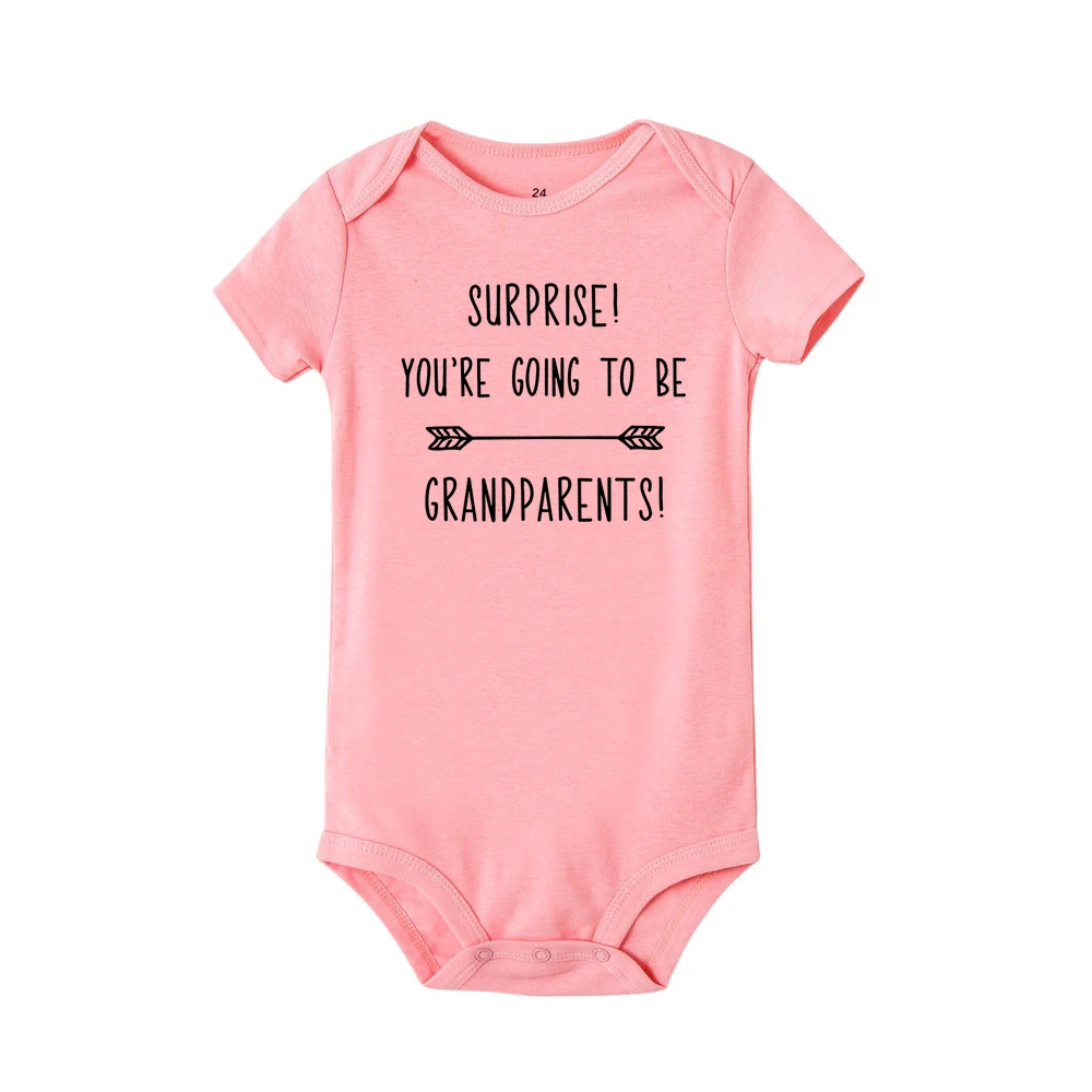Летние комбинезоны с короткими рукавами для малышей сюрприз! Вы будете дедушкой