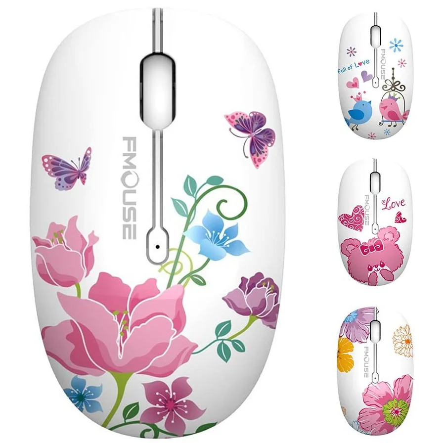 

2.4G M101 wireless mouse for computer, mute optical peripheral with cartoon, USB receiver, 1600dpi, laptop, children's gift,