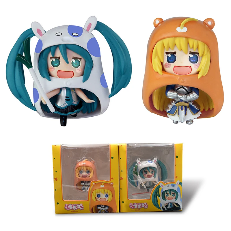 Аниме 10 см 2 шт./компл. Himouto Umaru chan Hatsune Miku & Saber мультипликационный персонаж дома