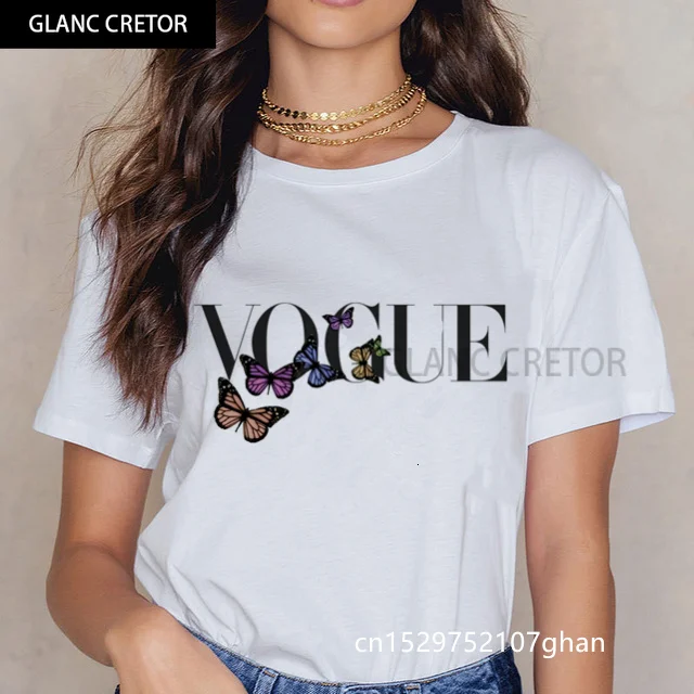 

Fashion Tshirt Female Ullzang Top Tee 2021 Hot Harajuku butterfly Cartoon Graphic T Shirt Women Grunge T-shirt