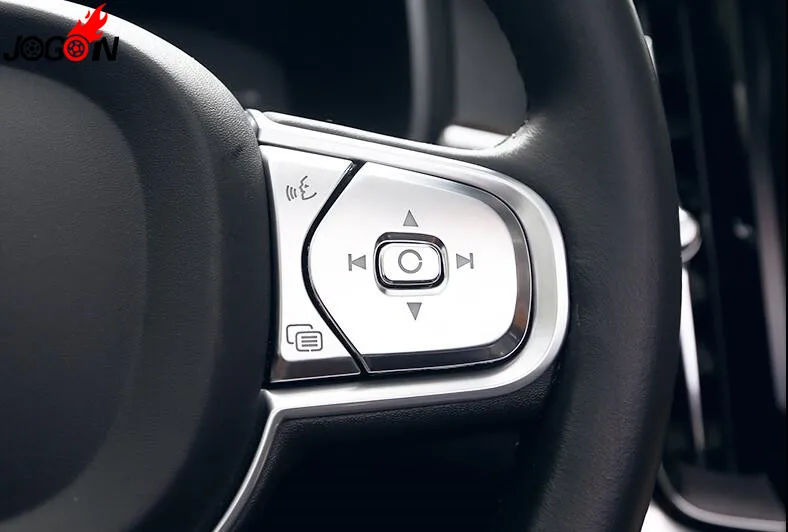 Наклейка на рулевое колесо 6 шт./компл. для Volvo XC40 XC60 XC90 S90 2018 2019|Хромирование| |