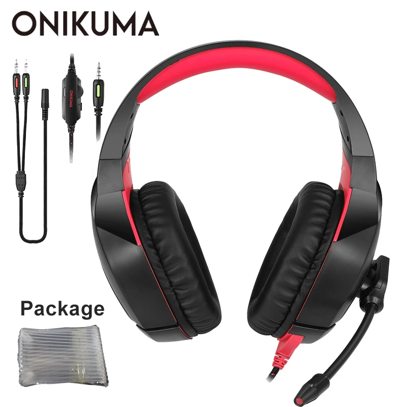 ONIKUMA K1-B гарнитура casque PS4 профессиональная игровая Проводные ПК стерео наушники с