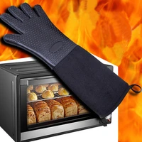 high temperature resistance microwave silicone long style glove insulated heat pot clips oven gloves kitchen bbq accessories