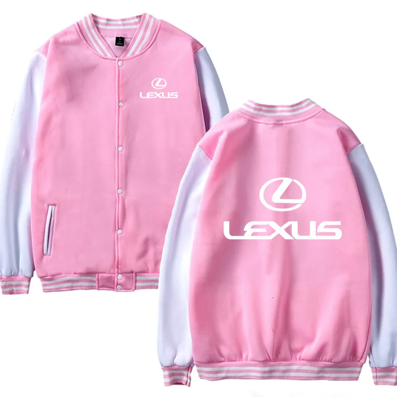 Mens Baseball Jacket Lexus Car Logo Printed Casual Hip Hop Harajuku Sweatshirts uniform Slim Fit Unisex Clothing |