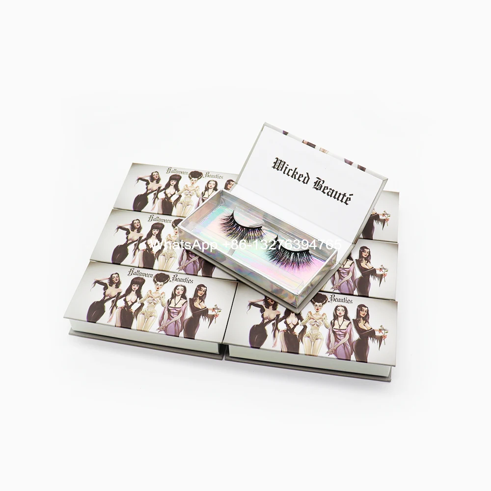 

Personalized Custom Eyelash Box Makeup Mink Eyelashes Cruelty Free Handmade 3D Mink Lashes Full Strip Lashes Soft False Lashes