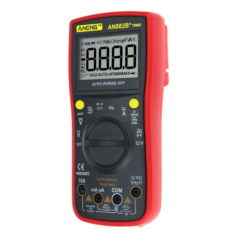 

AN882B+ TRUE-RMS Digital Multimeter Auto-Range 6000 counts TRMS NCV AC DC Meter