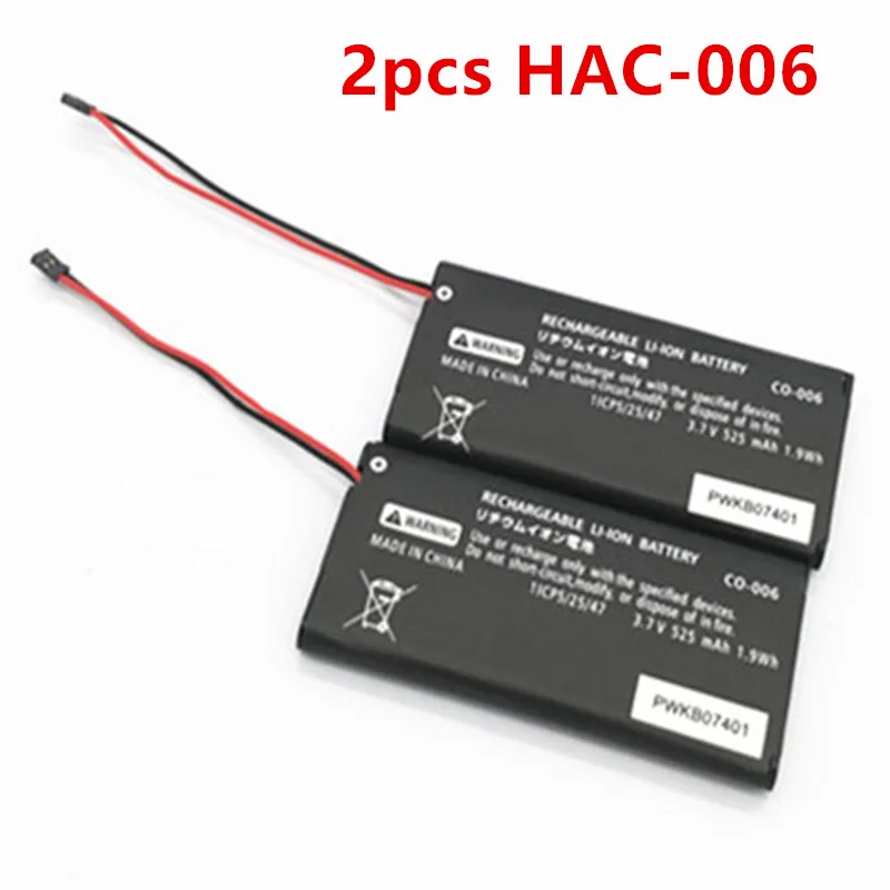 

2 шт. HAC-006 525 мА/ч, Батарея HAC-BPJPA-C0 HAC-015/016 HAC-A-JCL-C0 HAC-A-JCR-C0 Для Nintendo Switch Ns Joy-Con контроллер геймпад