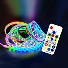 WS2812B умная RGB Адресуемая Светодиодная лента USB 17 клавиш пульт дистанционного управления Комплект Пиксельной ленты ТВ назад под шкаф лампа Водонепроницаемая DC5V