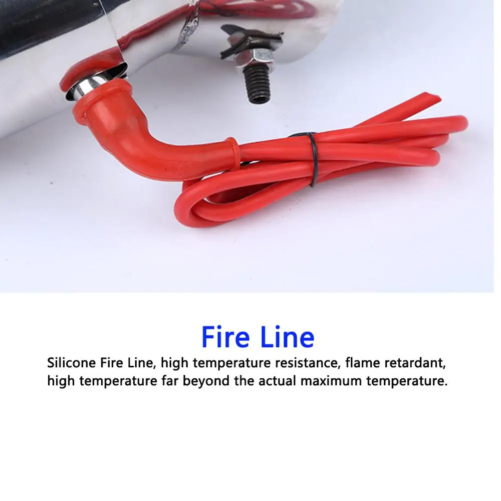 

Stainless Steel Exhaust Muffler Tip Pipe With Red LED Light Universal Vehicles Bolt-On To Car Modified Single Outlet Tail Throat