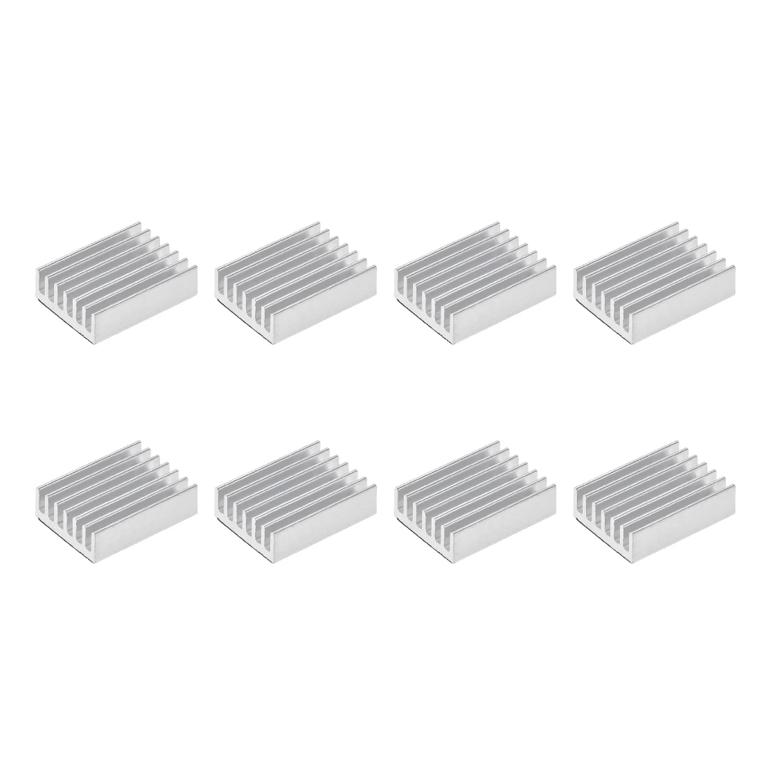 

Uxcell 6x20x14mm Silver Tone Aluminum Heatsink Self Adhesive Pad Cooler for Cooling 3D Printers 8Pcs