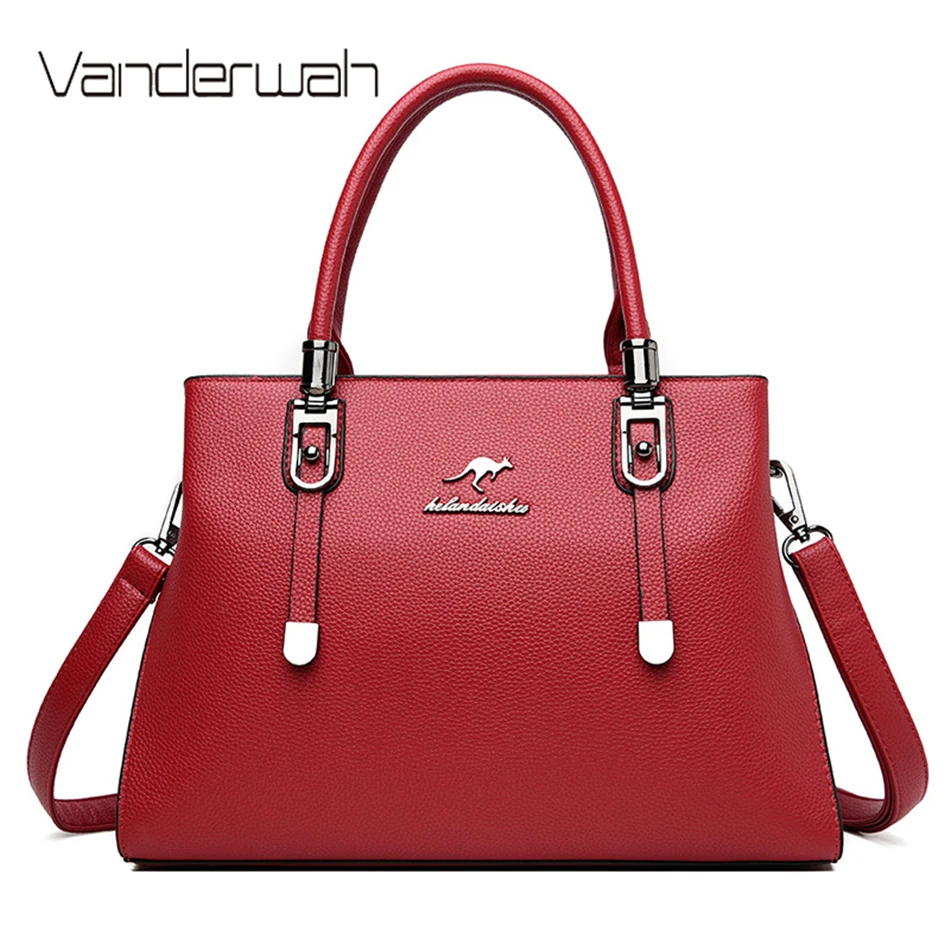 Вместительные мягкие кожаные сумки через плечо для женщин 2020 новые роскошные