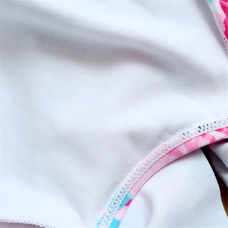 

Girls One Piece Swimsuit 2-7 Y Children Swimwear Flowers Print Summer Sandy Beachwear Kids Swimming Pool Wear