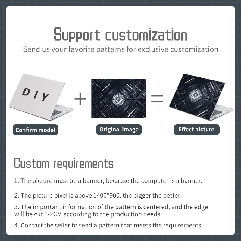 Наклейки сделай сам для ноутбука пленка блокнота Виниловая наклейка черная