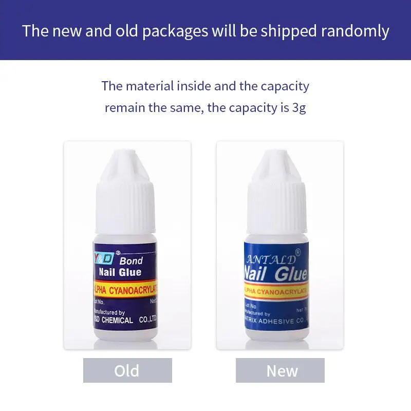 1 Набор клей для ногтей быстросохнущий акриловые французские накладные Типсы 3D