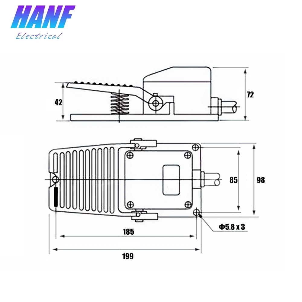 1 шт. ножной переключатель из алюминиевого сплава мгновенный контакт