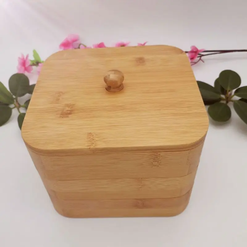 Бамбуковый квадратный ящик для хранения 1 шт Бамбуковый квадратный ящик для хранения 1 шт
